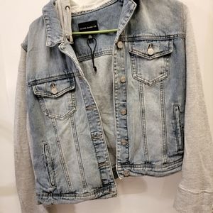 Silver Jeans Hooded Jean Jacket XL